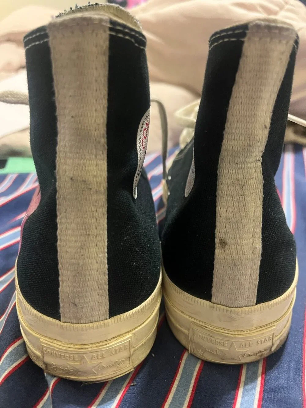 Comme des Garcons x Converse Big Heart High Top Chuck Size - 8 1/2 - Picture 4 of 7